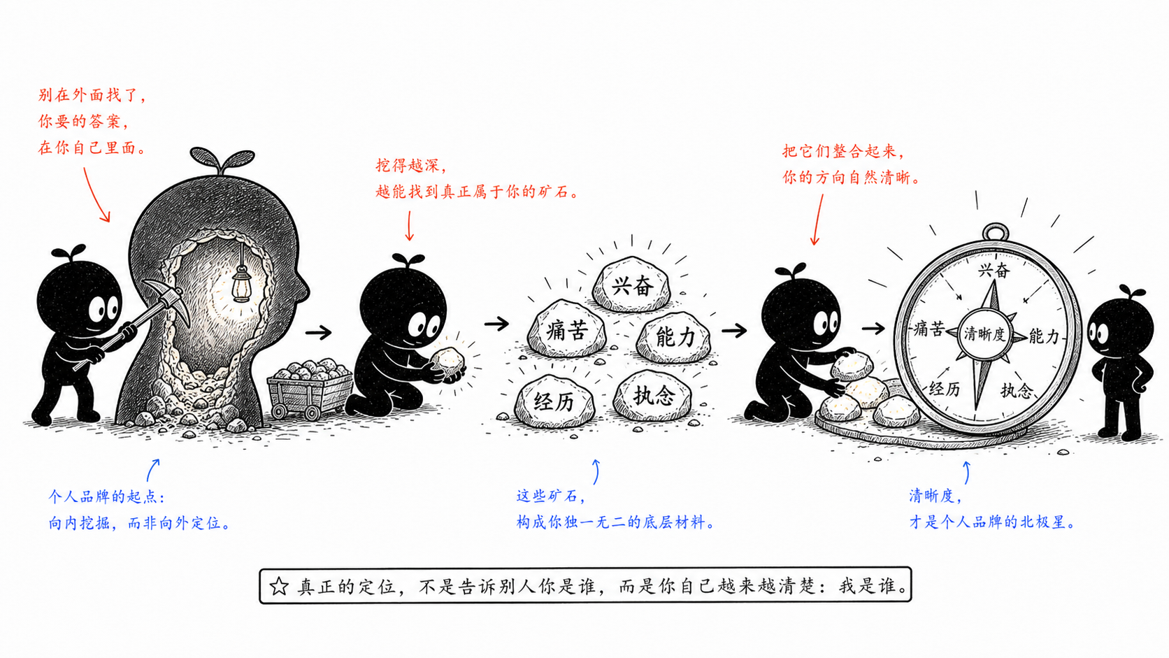 真正的定位，先从自己的清晰度里挖出来。