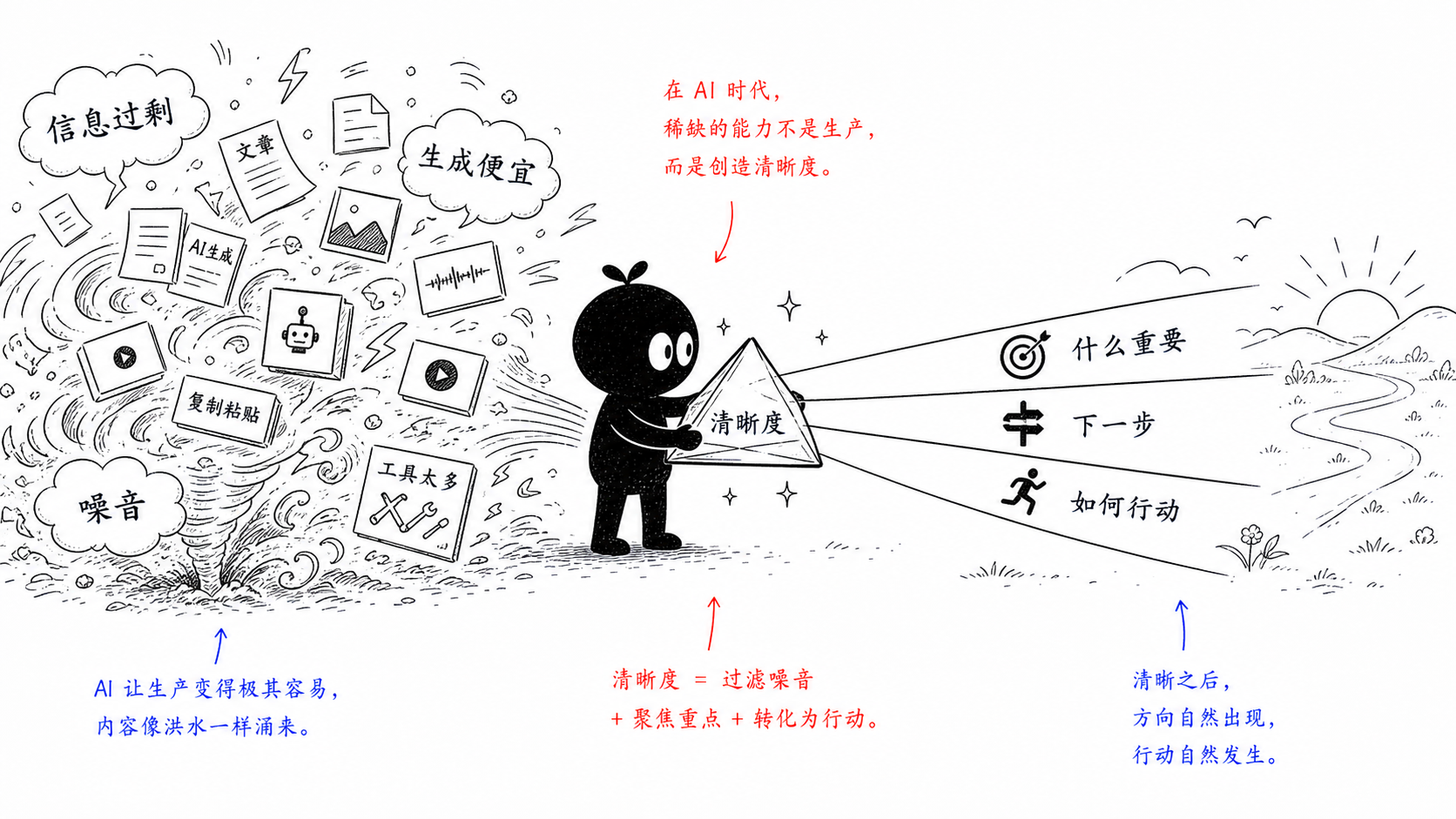 AI 让生成变便宜，清晰度反而更稀缺。